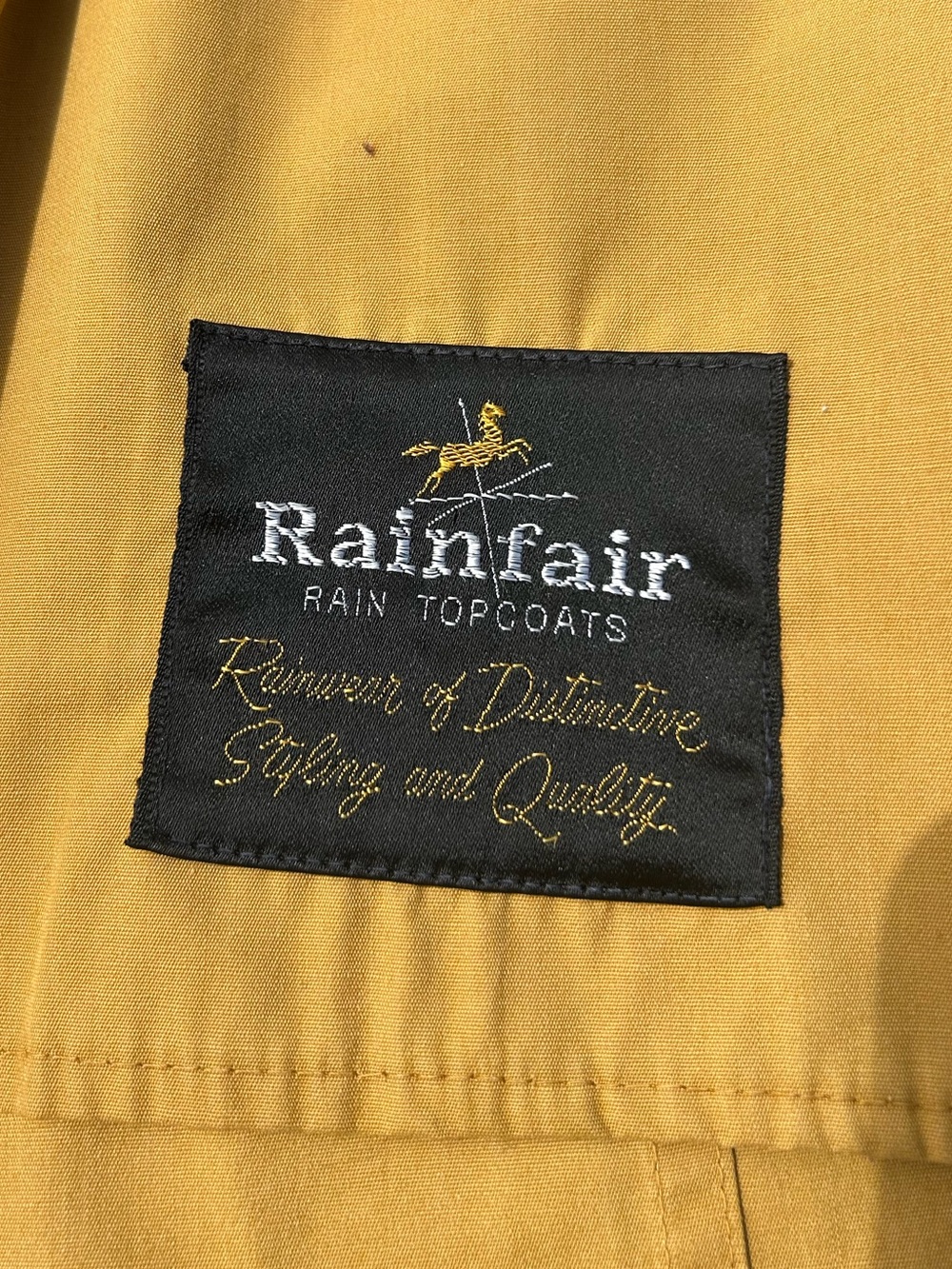 Vintage 1970s Rainfair Yellow Rain Jacket — Distressed, Unique Classic - Picture 15 of 16